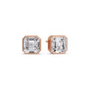 Load image into Gallery viewer, Asscher Diamond Bezel Stud Earring