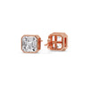 Load image into Gallery viewer, Asscher Diamond Bezel Stud Earring