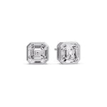 Load image into Gallery viewer, Asscher Diamond Bezel Stud Earring