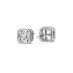 Load image into Gallery viewer, Asscher Diamond Bezel Stud Earring