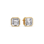 Load image into Gallery viewer, Asscher Diamond Bezel Stud Earring