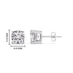 Load image into Gallery viewer, Cushion Diamond Basket Stud Earring