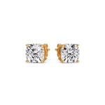 Load image into Gallery viewer, Cushion Diamond Basket Stud Earring