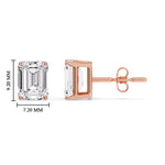 Load image into Gallery viewer, Emerald Cut Diamond Stud Earrings