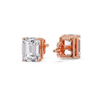 Load image into Gallery viewer, Emerald Cut Diamond Stud Earrings