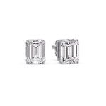 Load image into Gallery viewer, Emerald Cut Diamond Stud Earrings