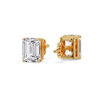 Load image into Gallery viewer, Emerald Cut Diamond Stud Earrings