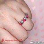 Load image into Gallery viewer, 4-carat-heart-eternity-anniversary-band-with-ruby-in-white-gold-fdewb8439b-4-ct-fancy1-nl-wg