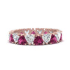 Load image into Gallery viewer, 4-carat-heart-eternity-diamond-anniversary-band-with-pink-sapphire-in-rose-gold-FDEWB8439GSADRPI-NL-RG