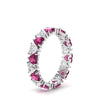 Load image into Gallery viewer, 4-carat-heart-eternity-diamond-anniversary-band-with-pink-sapphire-in-white-gold-FDEWB8439GSADRPIANGLE2-NL-WG