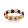 Load image into Gallery viewer, 4-carat-heart-eternity-diamond-anniversary-band-with-ruby-in-yellow-gold-FDEWB8439GRUDRANGLE5-NL-YG