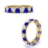 Load image into Gallery viewer, 4-carat-heart-eternity-diamond-anniversary-band-with-sapphire-in-yellow-gold-FDEWB8439GSABLANGLE3-NL-YG
