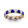 Load image into Gallery viewer, 4-carat-heart-eternity-diamond-anniversary-band-with-sapphire-in-yellow-gold-FDEWB8439GSABLANGLE5-NL-YG