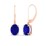 Load image into Gallery viewer, 4-carat-leverback-oval-drop-dangle-sapphire-earrings-in-rose-gold-fdear11236ovgsablangle1-4.00ct-nl-rg.jpg?v=1765455503
