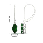 Load image into Gallery viewer, 4-carat-marquise-solitaire-emerald-earrings-with-lever-back-in-white-gold-FDEAR11236MQGEMGR-4.00CT-NL-WG.jpg