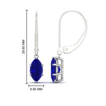 Load image into Gallery viewer, 4-carat-marquise-solitaire-sapphire-earrings-with-lever-back-in-white-gold-FDEAR11236MQGSABL-4.00CT-NL-WG.jpg