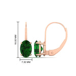 Load image into Gallery viewer, 4-carat-oval-emerald-lever-back-earrings-in-rose-gold-FDEAR9225OVGEMGR-4.00CT-NL-RG