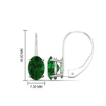 Load image into Gallery viewer, 4-carat-oval-emerald-lever-back-earrings-in-white-gold-FDEAR9225OVGEMGR-4.00CT-NL-WG