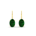 Load image into Gallery viewer, 4-carat-oval-emerald-lever-back-earrings-in-yellow-gold-FDEAR9225OVGEMGR-4.00CT-NL-YG