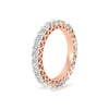 Load image into Gallery viewer, 4-carat-princess-cut-diamond-eternity-wedding-ring-in-rose-gold-FD10247PRBANGLE2-4.00CT-NL-RG