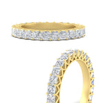 Load image into Gallery viewer, 4-carat-princess-cut-diamond-eternity-wedding-ring-in-yellow-gold-FD10247PRBANGLE3-4.00CT-NL-YG