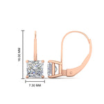 Load image into Gallery viewer, 4-carat-princess-cut-diamond-lever-back-earrings-in-rose-gold-FDEAR9225PR-4.00CT-NL-RG