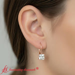 Load image into Gallery viewer, 4-carat-princess-cut-diamond-lever-back-earrings-in-rose-gold-fdear9225pr-4-ct