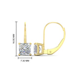 Load image into Gallery viewer, 4-carat-princess-cut-diamond-lever-back-earrings-in-yellow-gold-FDEAR9225PR-4.00CT-NL-YG
