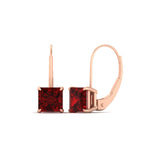 Load image into Gallery viewer, 4-carat-princess-cut-ruby-lever-back-earrings-in-rose-gold-FDEAR9225PRGRUDR-4.00CT-NL-RG