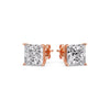 Load image into Gallery viewer, 4-carat-princess-cut-stud-earring-in-rose-gold-FDEAR-10411PR-4.00CT-NL-RG.jpg?v=1763113297