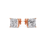 Load image into Gallery viewer, Princess Cut Diamond Stud Earring