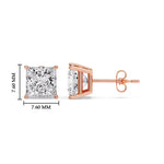 Load image into Gallery viewer, Princess Cut Diamond Stud Earring