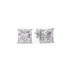 Load image into Gallery viewer, Princess Cut Diamond Stud Earring