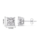 Load image into Gallery viewer, Princess Cut Diamond Stud Earring