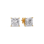 Load image into Gallery viewer, Princess Cut Diamond Stud Earring