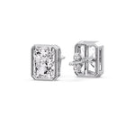 Load image into Gallery viewer, Minimalist Radiant Diamond Bezel Studs