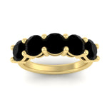 Load image into Gallery viewer, 4-carat-round-black-diamond-colored-anniversary-wedding-band-in-yellow-gold-FDENS141ROBGBLACKANGLE5-4.00CT-NL-YG-GS