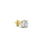 Load image into Gallery viewer, 4 Carat Round Cut Single Stud Earring For Man
