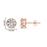 Load image into Gallery viewer, 4-carat-round-cut-stud-bezel-set-earring-in-rose-gold-FDEAR10516ROANGLE2-4.00-CT-NL-RG-HW.jpg?v=1768907354