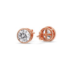 Load image into Gallery viewer, 4-carat-round-cut-stud-bezel-set-earring-in-rose-gold-FDEAR10516ROANGLE3-4.00-CT-NL-RG.jpg?v=1768907354