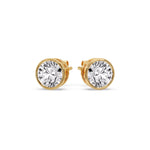 Load image into Gallery viewer, 4-carat-round-cut-stud-bezel-set-earring-in-yellow-gold-FDEAR10516RO-4.00-CT-NL-YG.jpg?v=1768907354