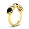 Load image into Gallery viewer, 4-carat-round-diamond-and-black-diamond-anniversary-wedding-band-in-yellow-gold-FDENS141ROBGBLACKANGLE2-4.00CT-NL-YG