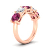 Load image into Gallery viewer, 4-carat-round-diamond-and-pink-sapphire-anniversary-wedding-band-in-rose-gold-FDENS141ROBGSADRPIANGLE2-4.00CT-NL-RG