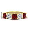 Load image into Gallery viewer, 4-carat-round-diamond-and-ruby-anniversary-wedding-band-in-yellow-gold-FDENS141ROBGRUDR-4.00CT-NL-YG-HW