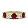 Load image into Gallery viewer, 4-carat-round-diamond-and-ruby-anniversary-wedding-band-in-yellow-gold-FDENS141ROBGRUDR-4.00CT-NL-YG
