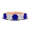 Load image into Gallery viewer, 4-carat-round-diamond-and-sapphire-anniversary-wedding-band-in-rose-gold-FDENS141ROBGSABL-4.00CT-NL-RG