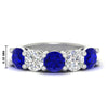 Load image into Gallery viewer, 4-carat-round-diamond-and-sapphire-anniversary-wedding-band-in-white-gold-FDENS141ROBGSABL-4.00CT-NL-WG-HW