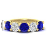 Load image into Gallery viewer, 4-carat-round-diamond-and-sapphire-anniversary-wedding-band-in-yellow-gold-FDENS141ROBGSABL-4.00CT-NL-YG-HW