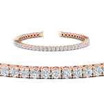 Load image into Gallery viewer, 4-carat-round-diamond-tennis-bracelet-In-Rose-Gold-FDBRC8635ROANGLE2-4.00_20CT-NL-RG