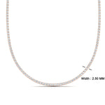 Load image into Gallery viewer, 4-carat-round-diamond-tennis-necklace-set-in-FDNK11334-(0.02CT)ANGLE1-NL-RG